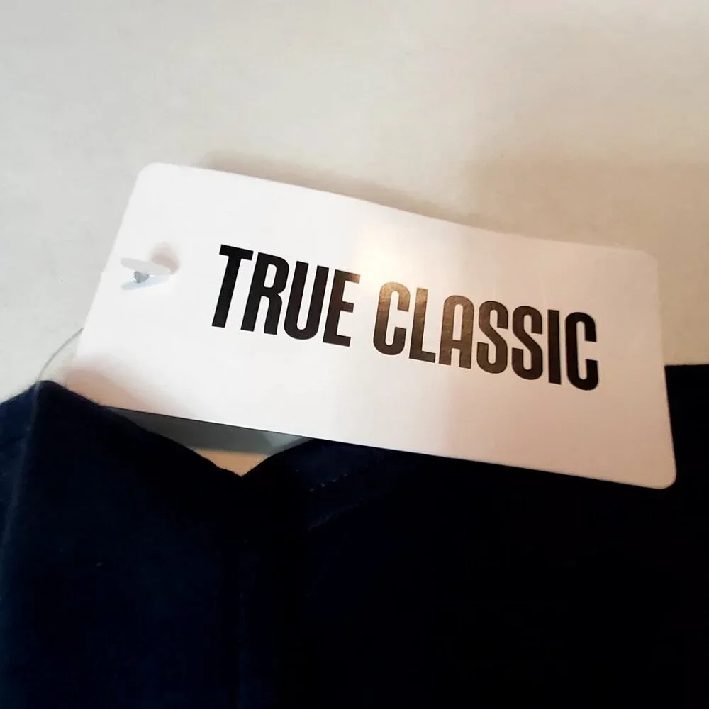 True Classic Pima Cotton Navy Blue Polo Shirt Soft, breathable  Size XL - Picture 6 of 10